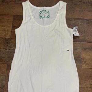 A Pea in the Pod Women's White Sleeveless Maternity‎ Tank Top Medium